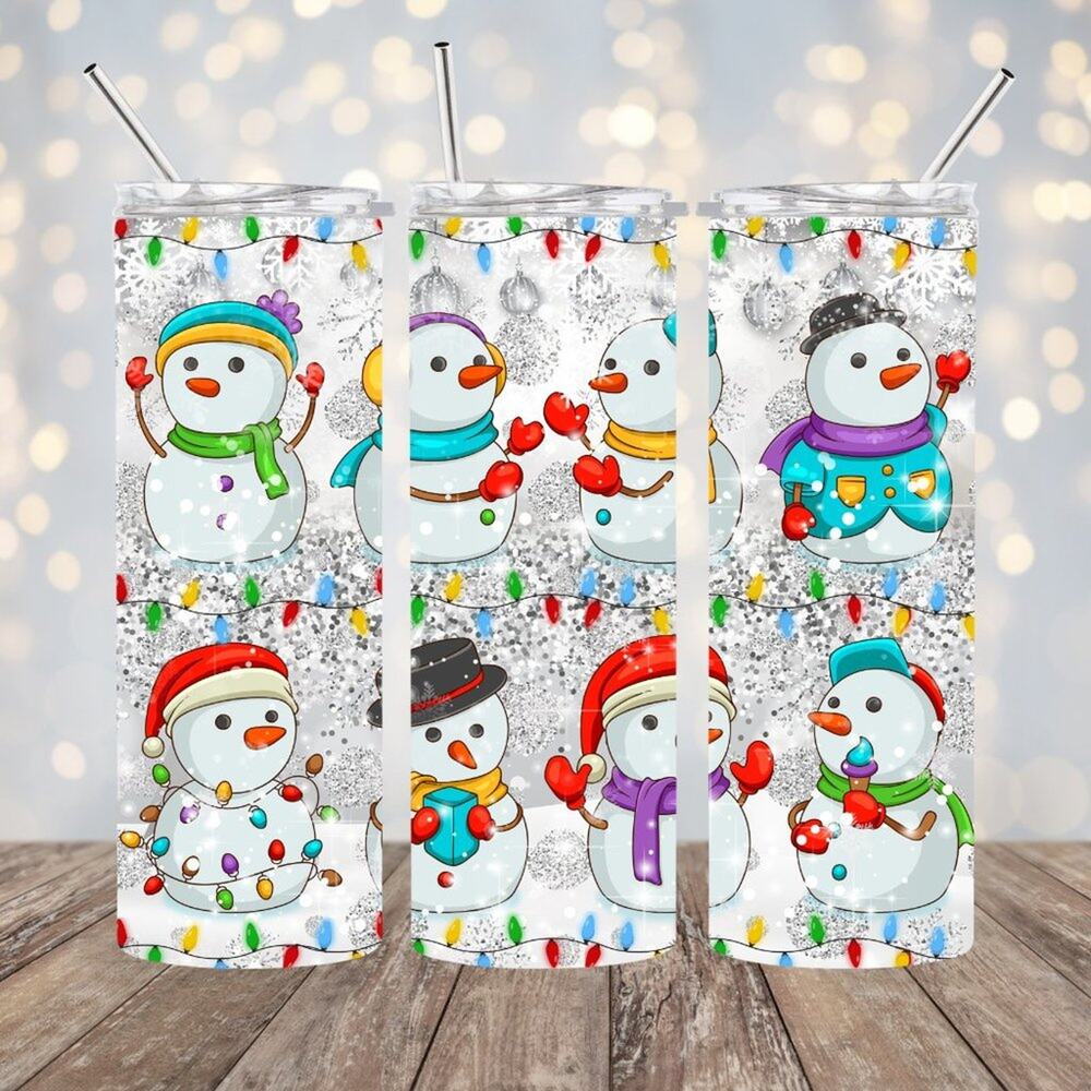 Snowman Christmas 20oz Tumbler With Straw